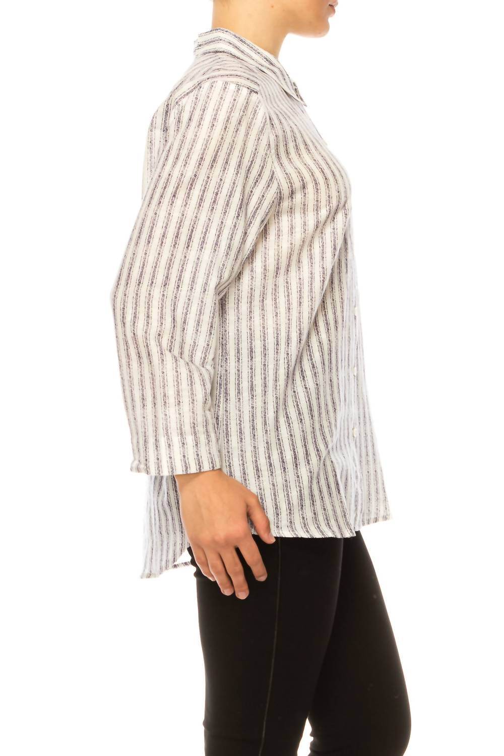Hester & Orchard - Button Down Long Sleeve Print Top - Rack Hunt