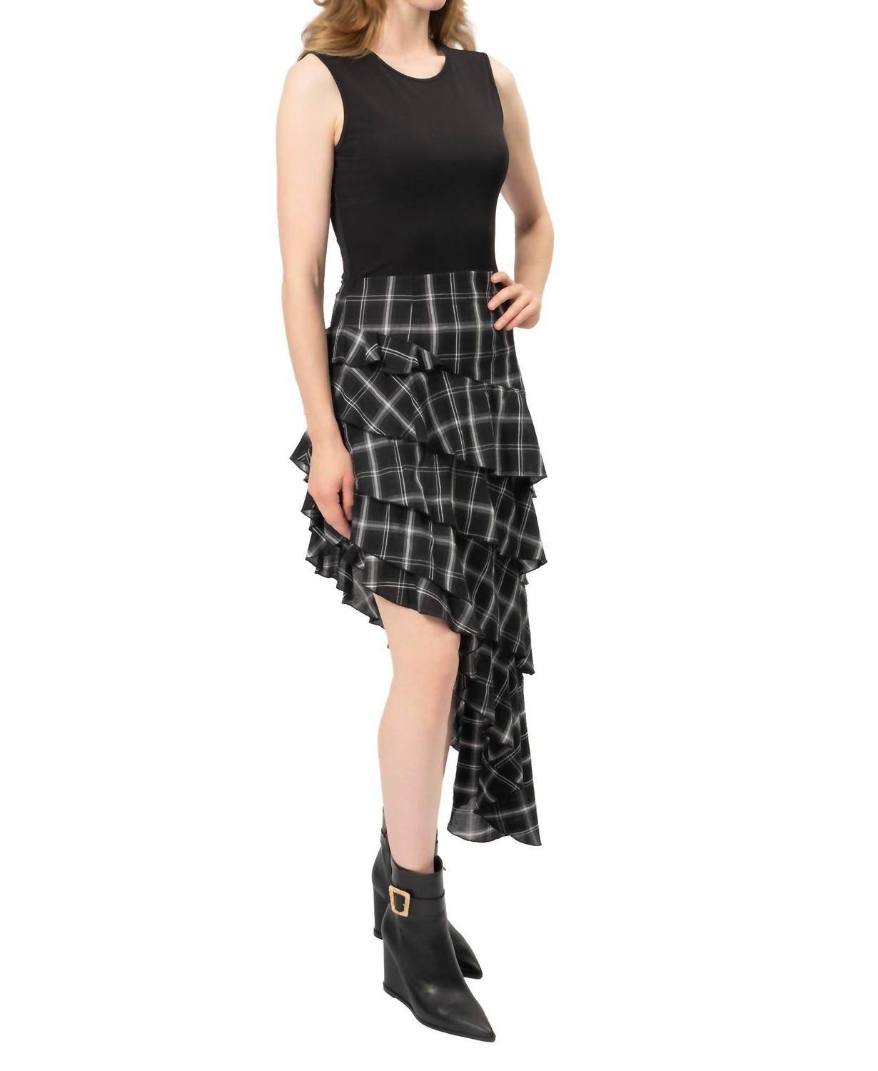 Area Stars - ASSYMETRICAL PLAID DRESS - Rack Hunt -