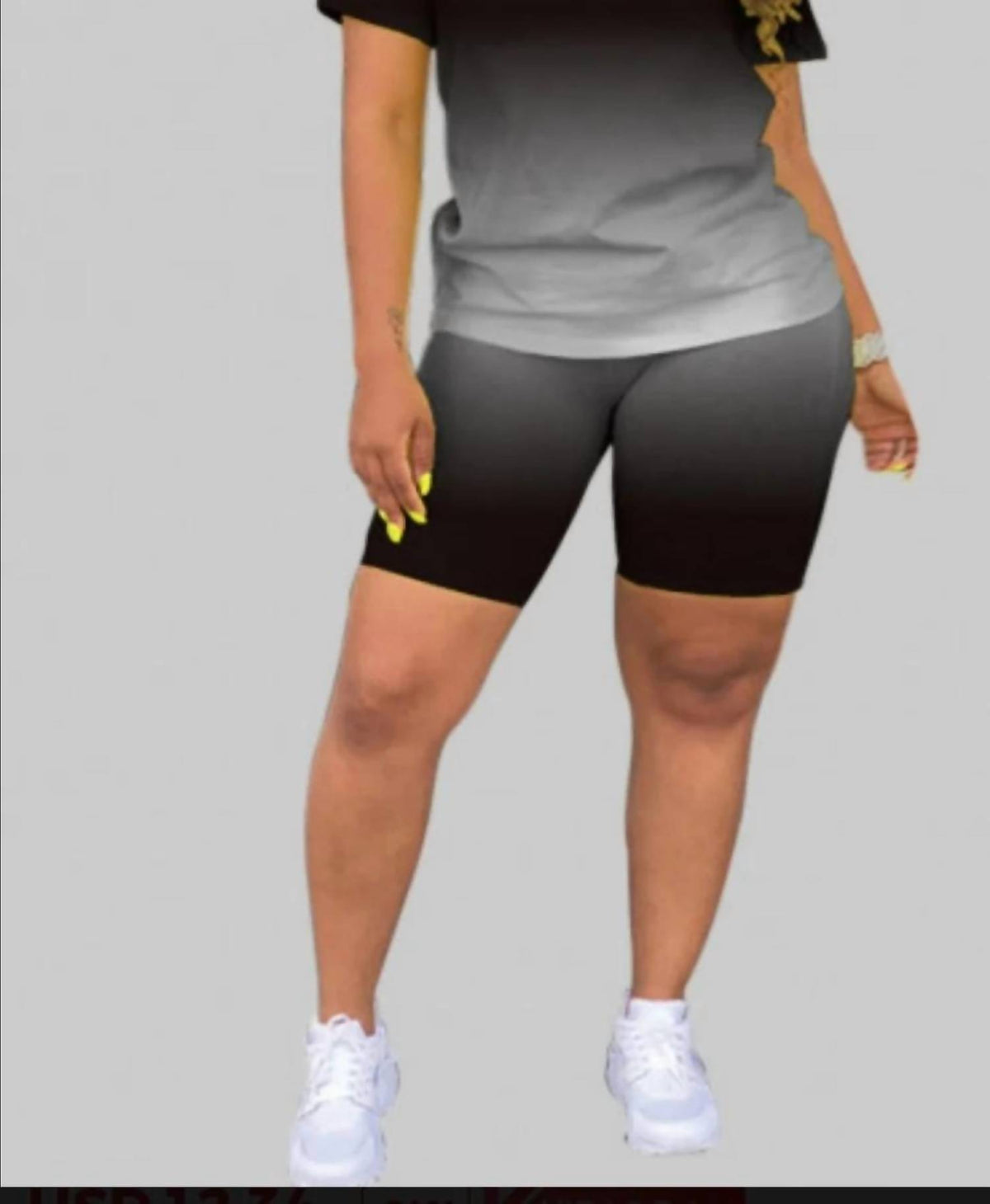 Lea Black Two Piece Shorts Set