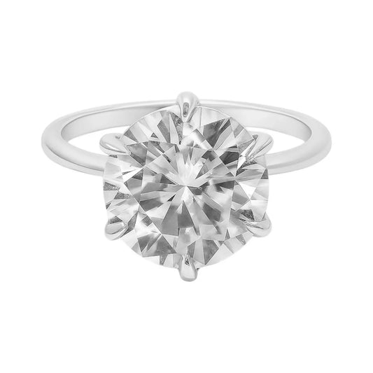 Allyanna Gifts - Women's Round Solitaire Moissanite Ring - Rack Hunt