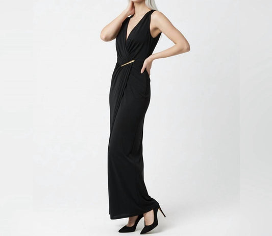 V-neck Wrap Maxi Dress