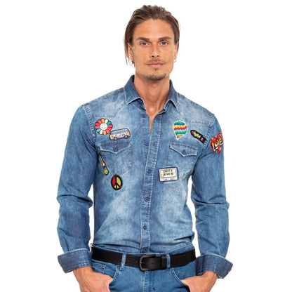 Happy Days Patched Denim Shirt
