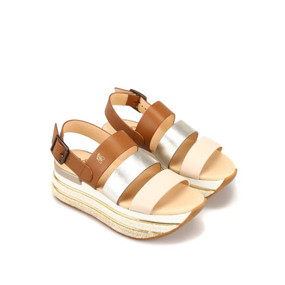Women's Leather Wedge Sandals