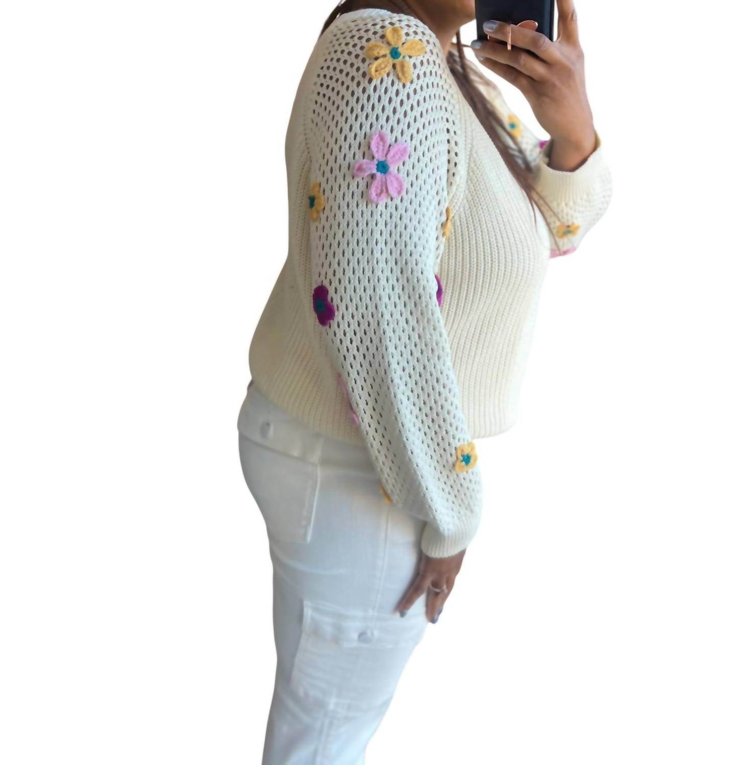 Promise - Crewneck Flowers Sweater - Rack Hunt