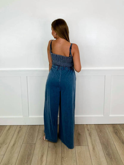 All The Memories Cotton Blend Jumpsuit