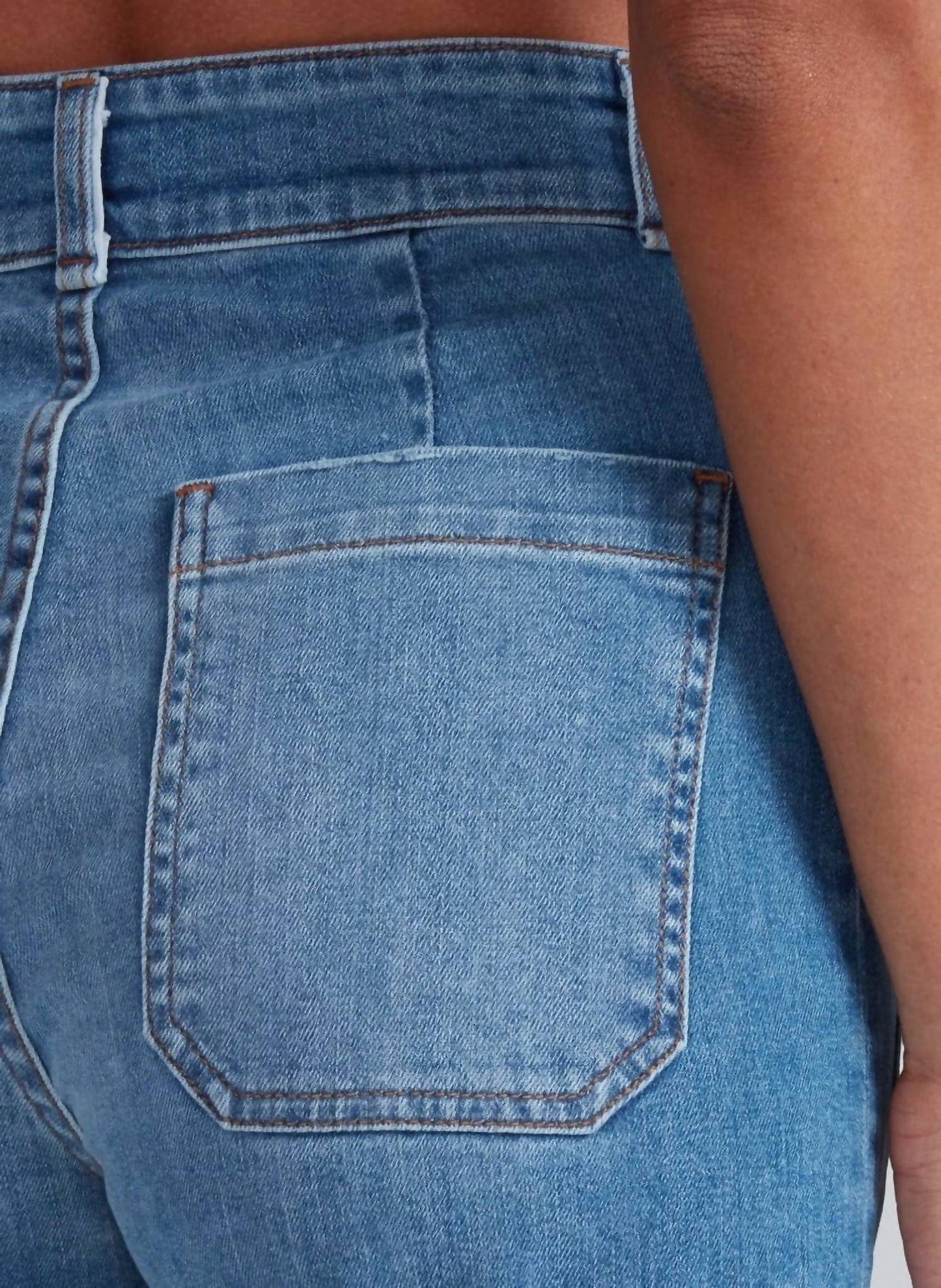 Cropped Wide Leg Sailor Jeans