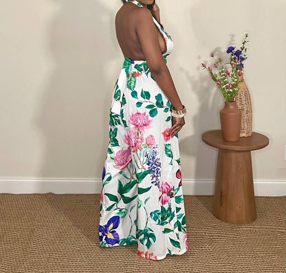 Floral Halter Jumpsuit