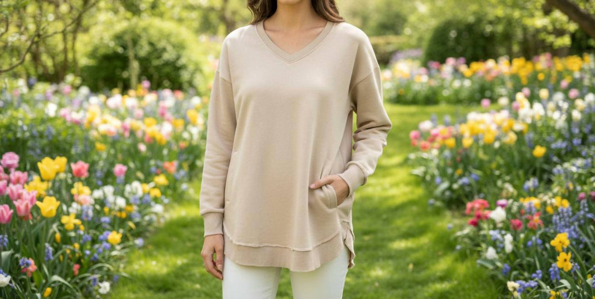 V-neck Sweatshirt With Pocket