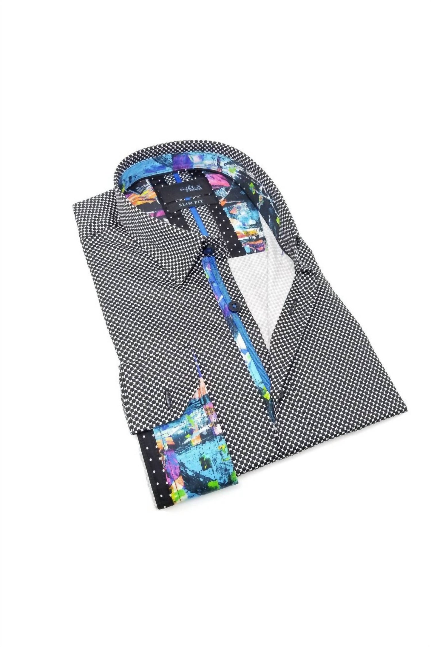 Checkered Long Sleeve Shirt With Colorful Trim