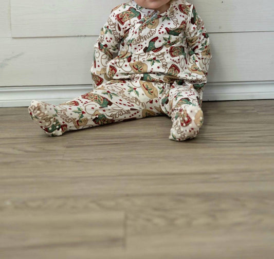 Kid's Holiday Hoedown Zipper Romper