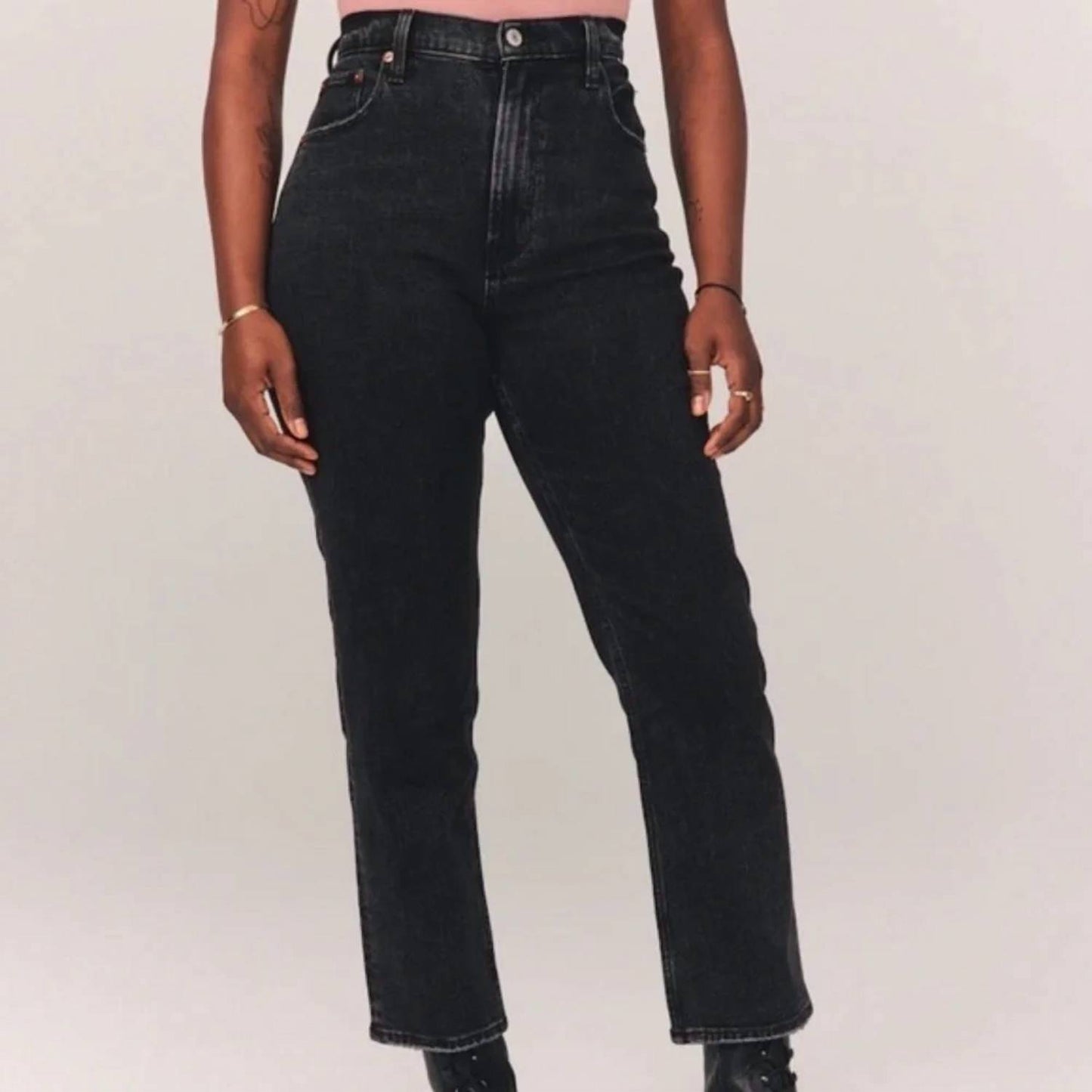 Ultra High Rise Ankle Straight Jeans