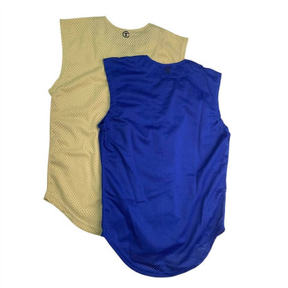 Youth Uniform Button Down Sport Mesh Jersey Tank Top Vests - 4-Pack