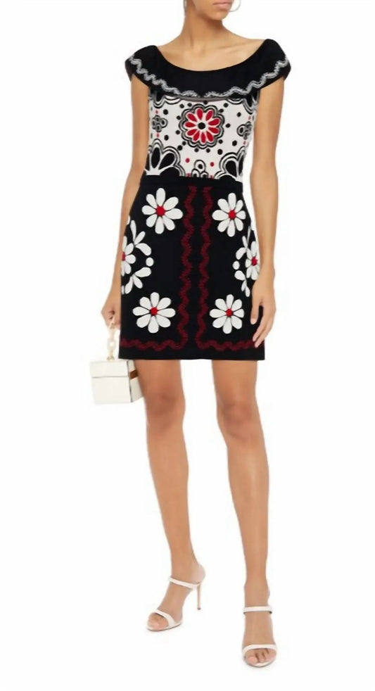 RED VALENTINO - Jacquard-knit Mini Dress - Rack Hunt