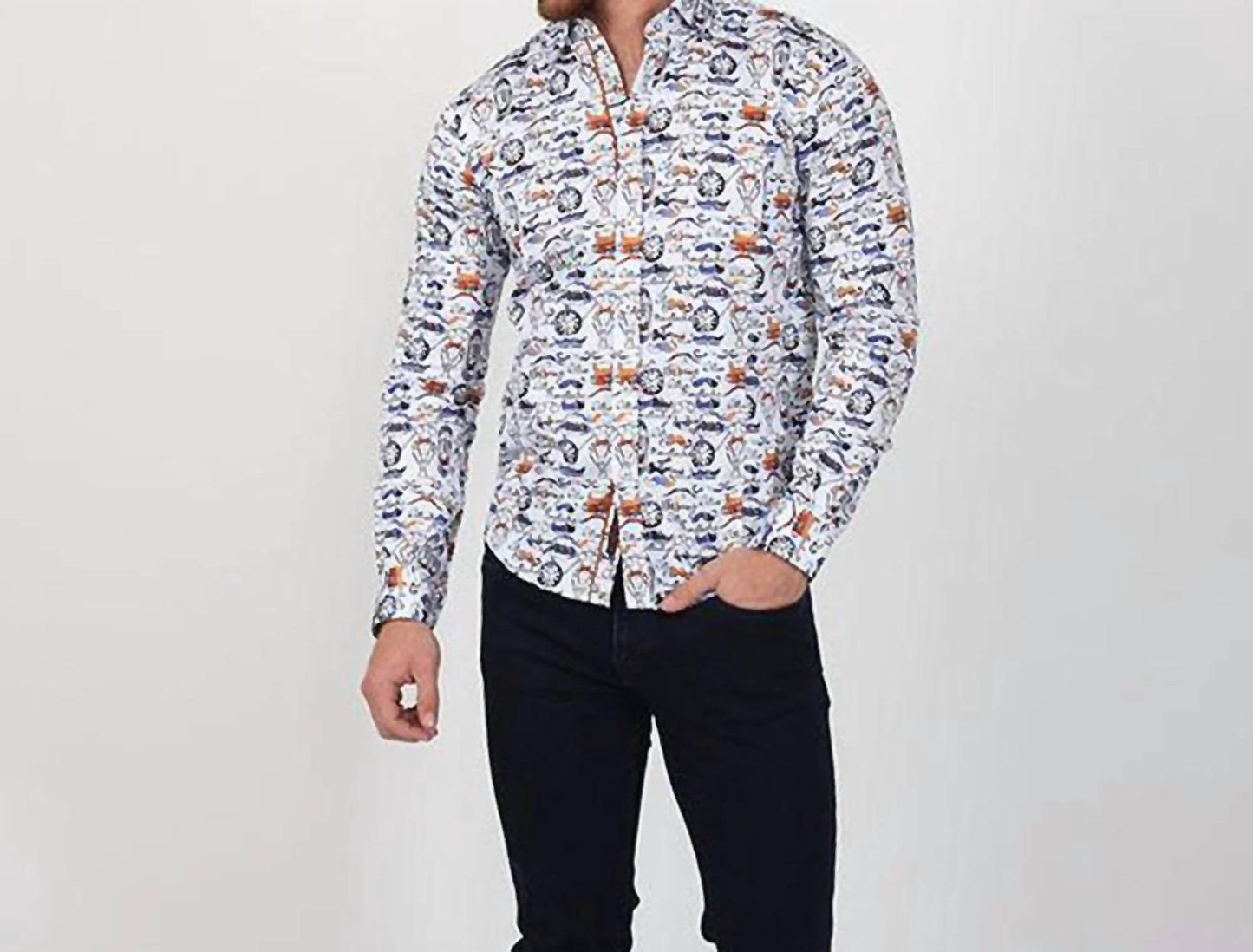 Gentleman's Print Button Down Shirt