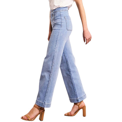 Victorine 6 Buttons High Rise Jeans