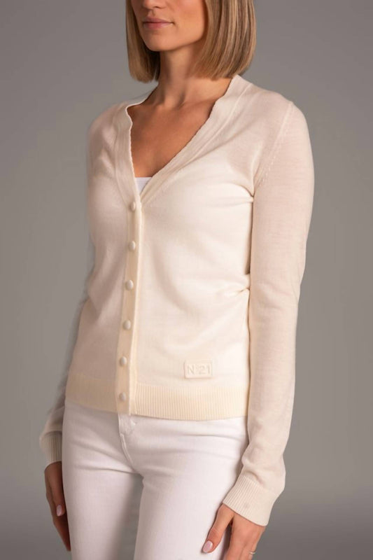 V-neck Full Length Cardigan