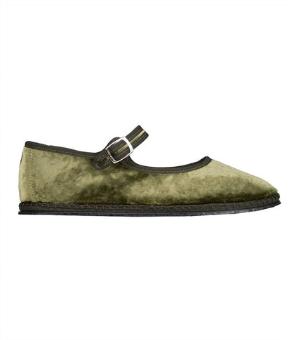 Women's Mary Jane Silk Velvet Shoe