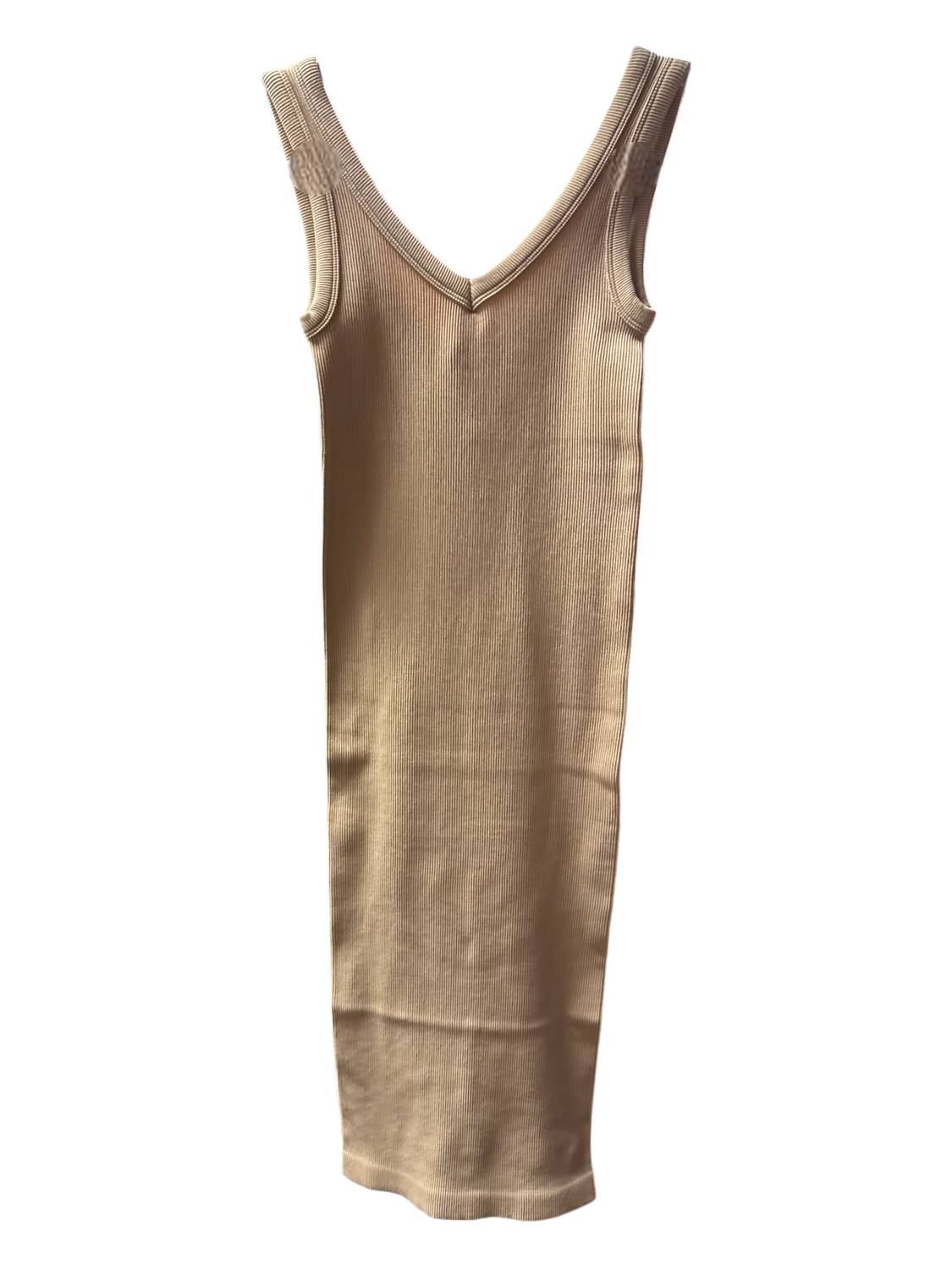 Women's V Neck Ribbed Tank Dress