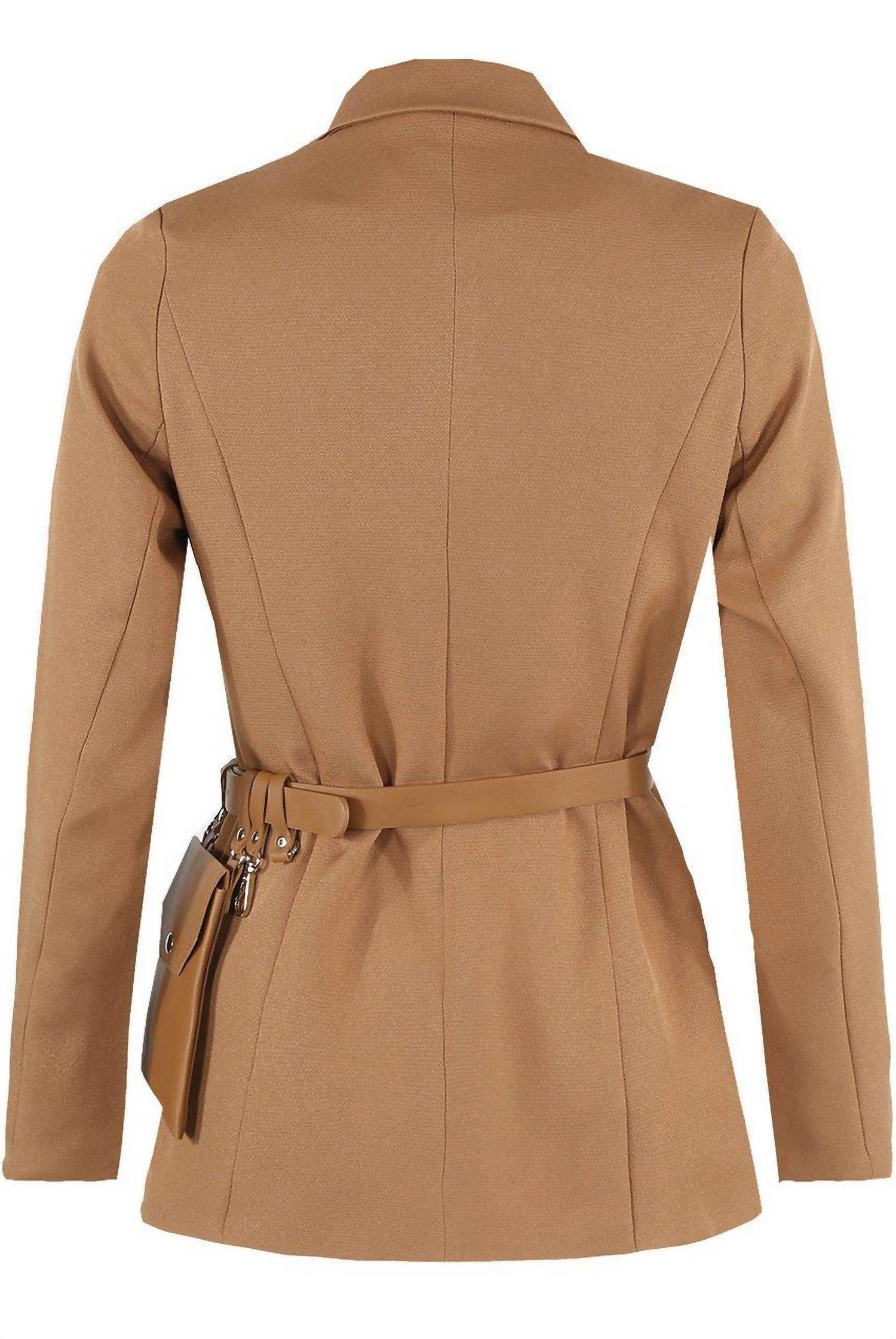 Babez London - Women's Utility Pocket Pouch Belted Blazer - Rack Hunt -