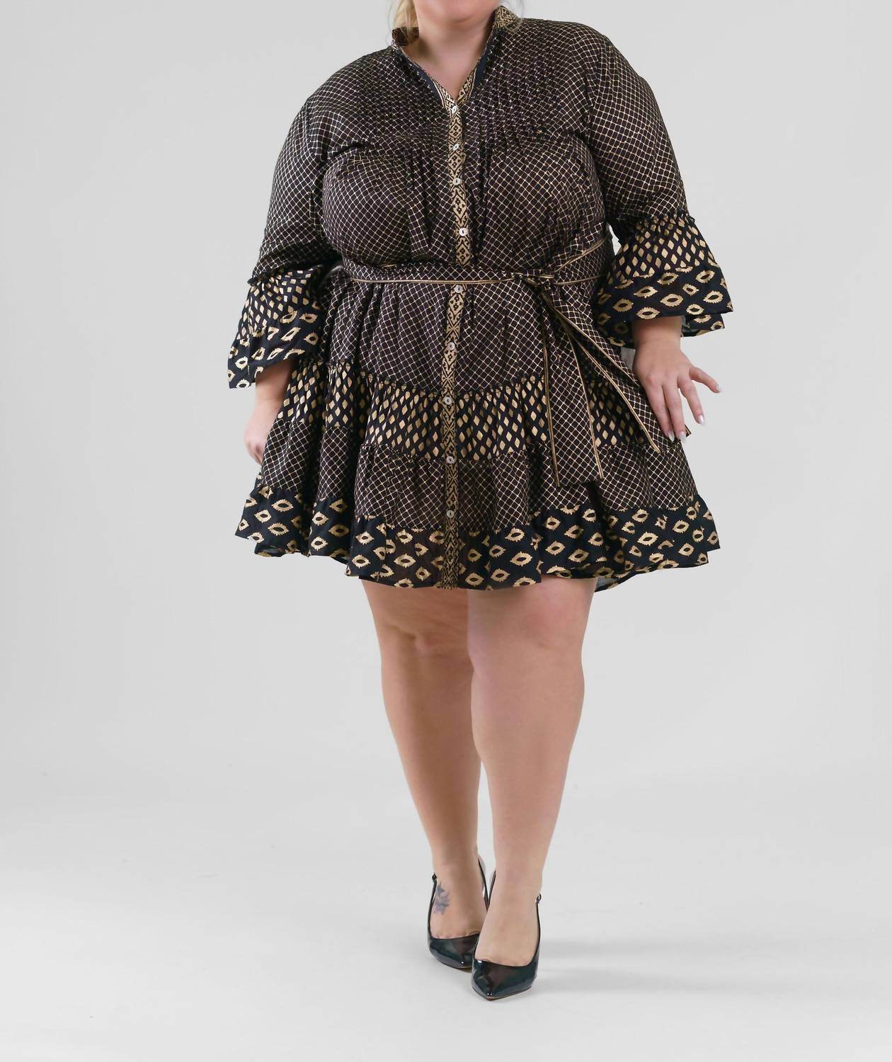 Pep's Cannes - Short Net Print Mini Dress - Plus - Rack Hunt