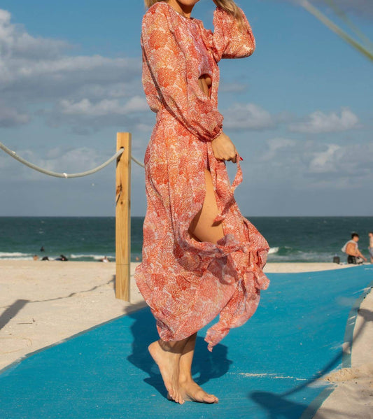 Lia Sahara - Long Sleeve Robe Cover Up - Rack Hunt -