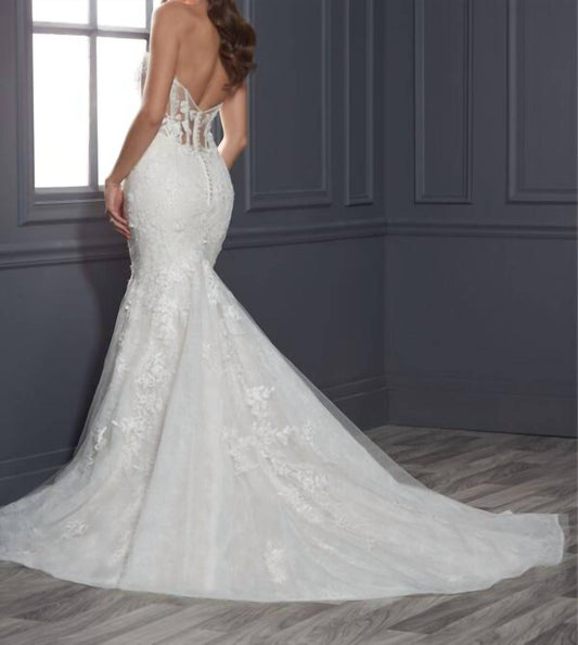 Corset Bodice Strapless Bridal Gown