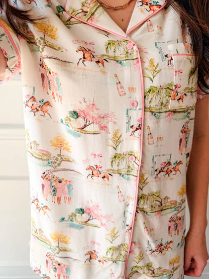 Day At The Races Pajama Set