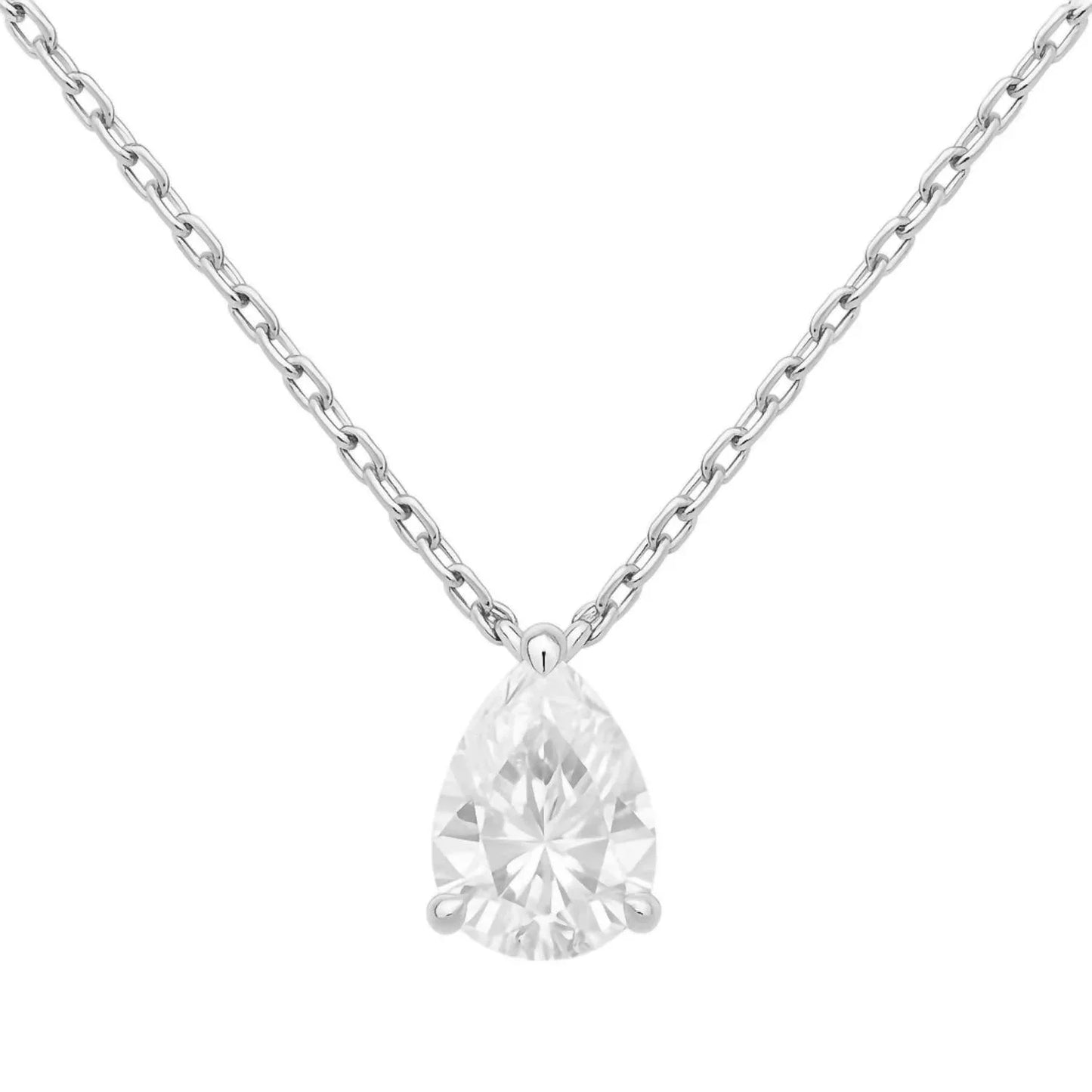 Allyanna Gifts - Women's Moissanite Pear Shape Solitaire Necklace - Rack Hunt