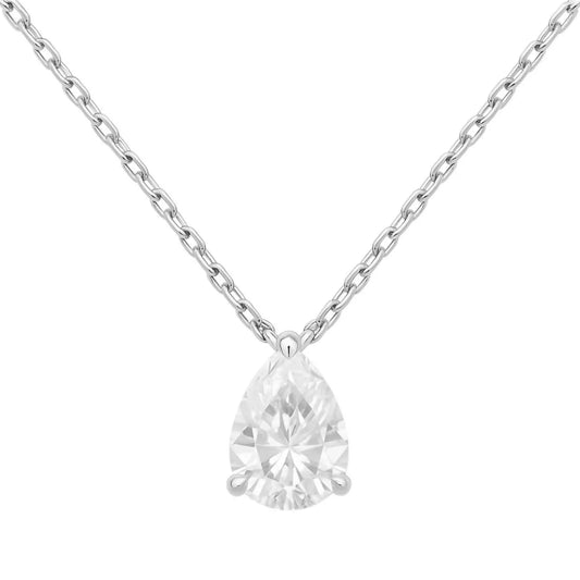 Allyanna Gifts - Women's Moissanite Pear Shape Solitaire Necklace - Rack Hunt