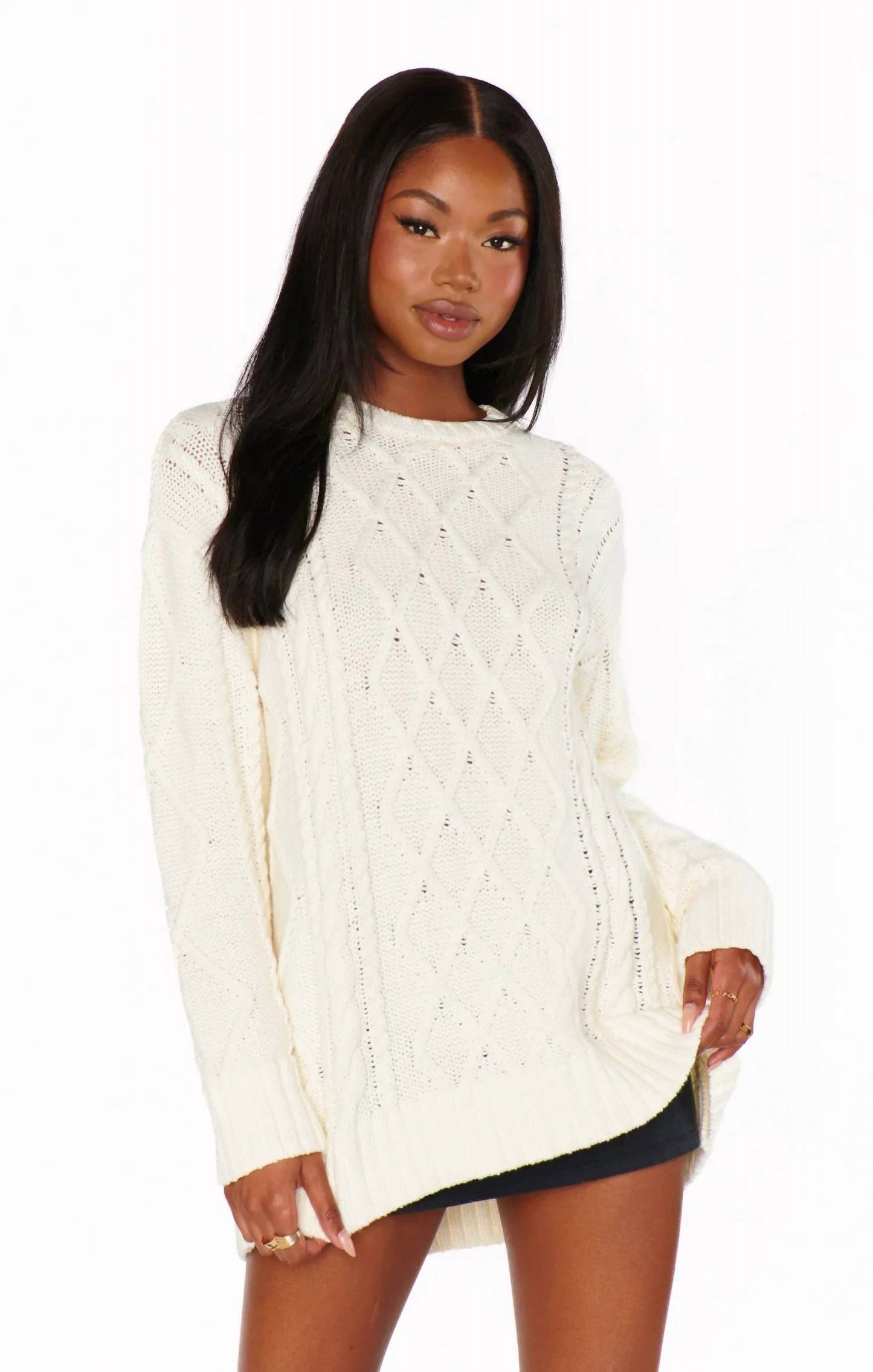 Every Day Cable Knit Sweater