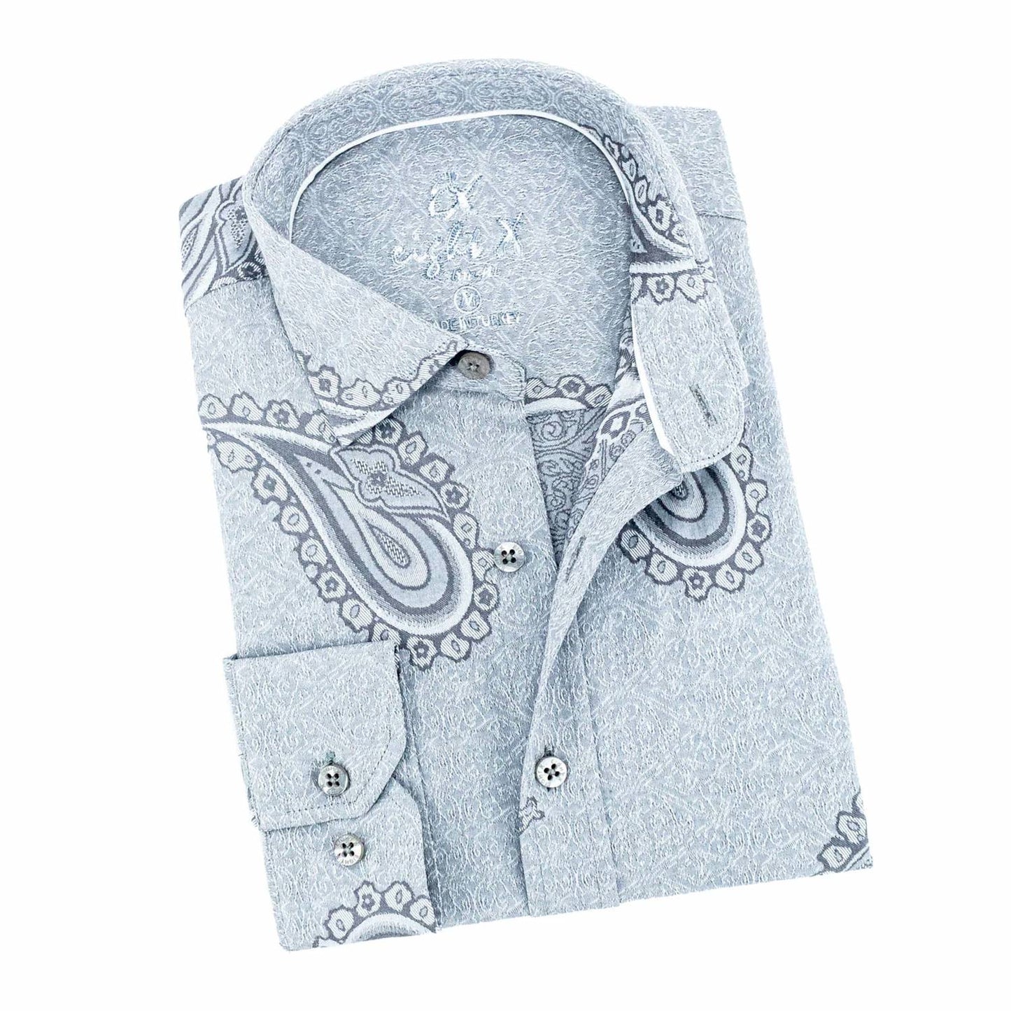 Men's Big Paisley Jacquard Button Down Shirt