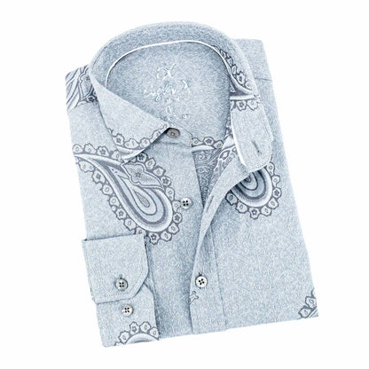 Men's Big Paisley Jacquard Button Down Shirt