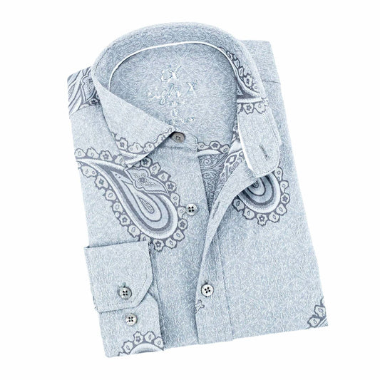 Men's Big Paisley Jacquard Button Down Shirt