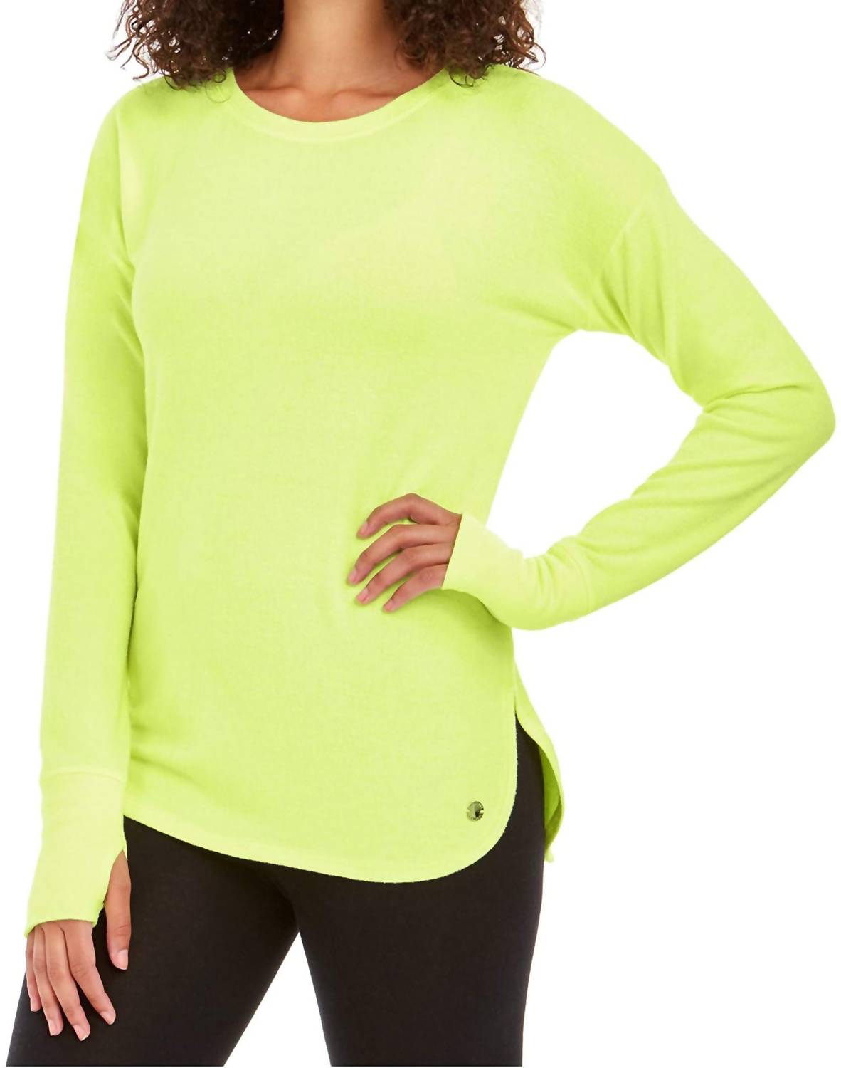 Activewear Heathered Long Sleeve Top