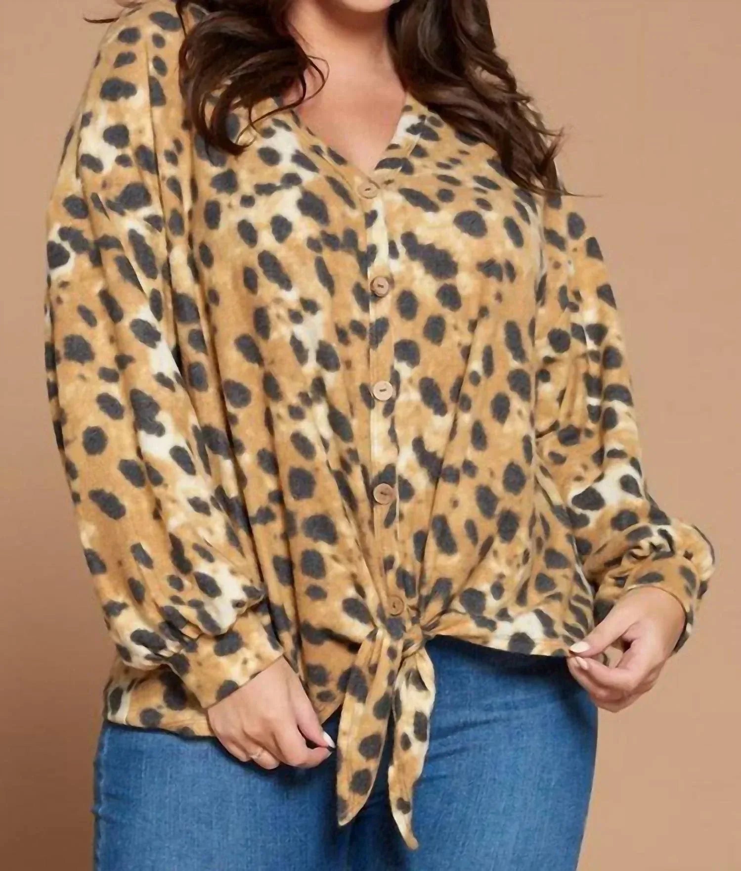 Super Lady - Animal Print Brush Top - Plus - Rack Hunt