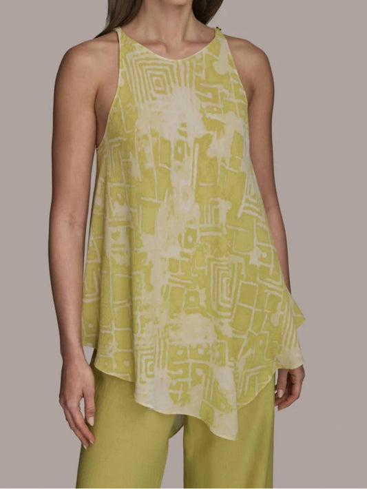 Asymmetrical Hem Sleeveless Tunic