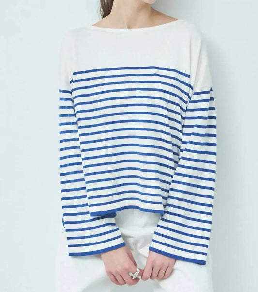 C.T.plage - Cotton Cashmere Wide Sleeve Pullover Stripe Top - Rack Hunt