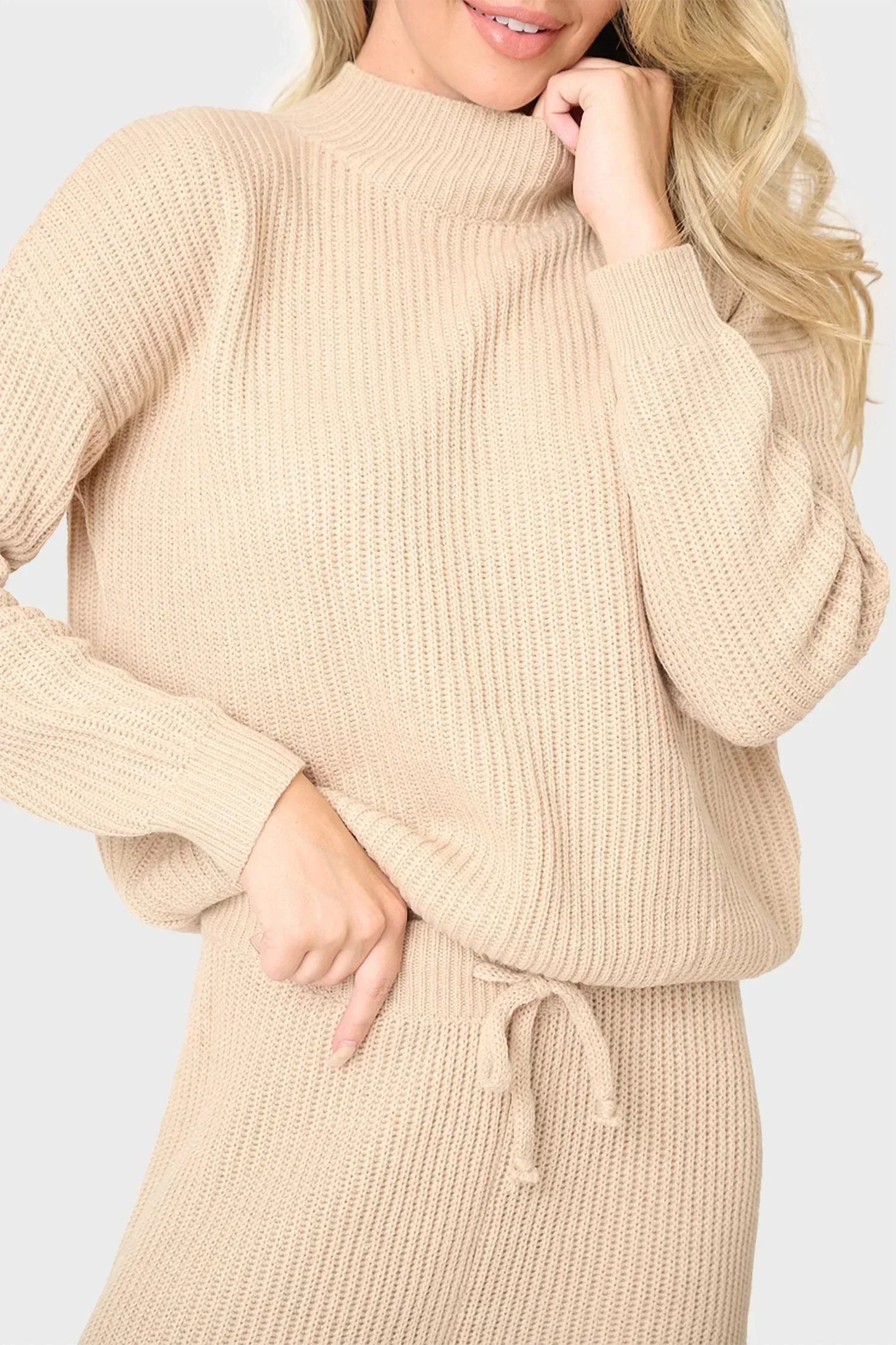 Gibsonlook - Funnel Neck Long Sleeve Cozy Ribbed Sweater - Rack Hunt