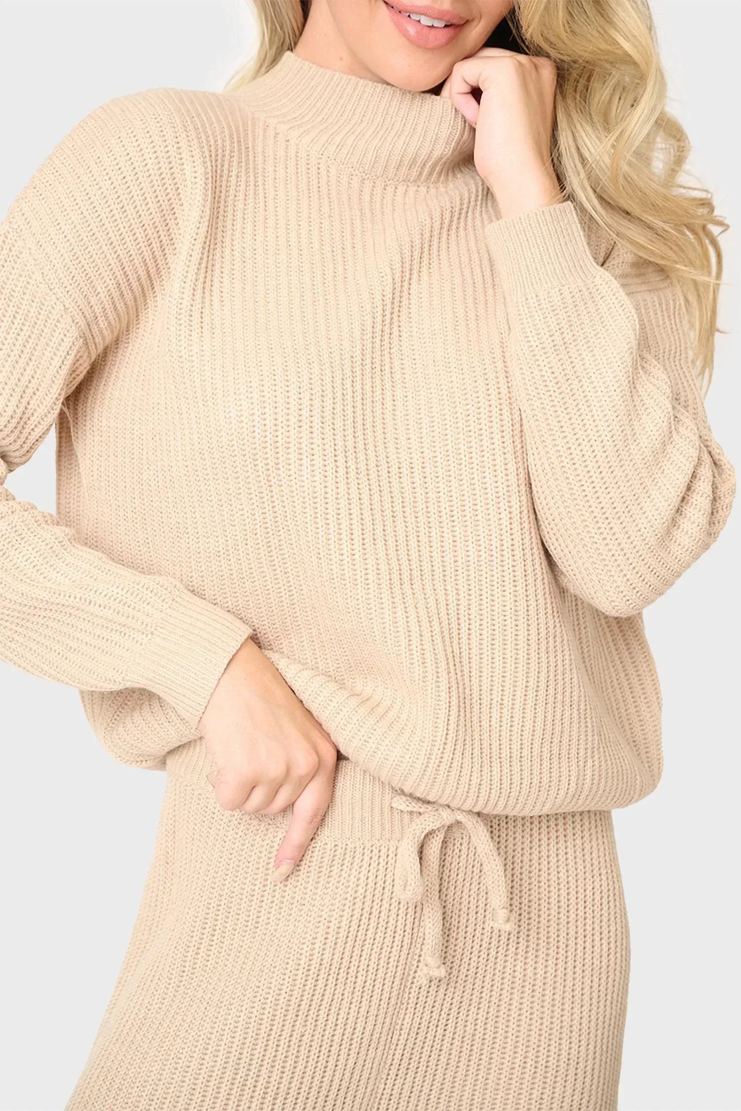 Gibsonlook - Funnel Neck Long Sleeve Cozy Ribbed Sweater - Rack Hunt