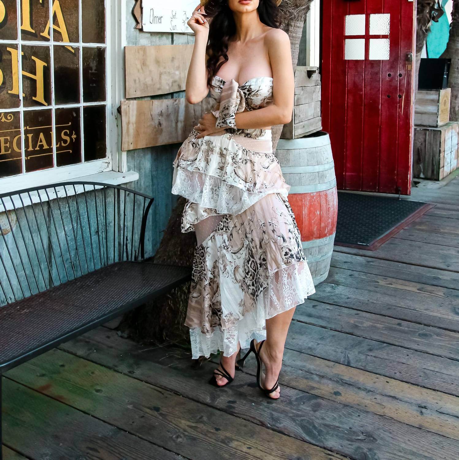 Little Secret Of Mine - Women's Two Piece Mesh Skirt Set - Rack Hunt -