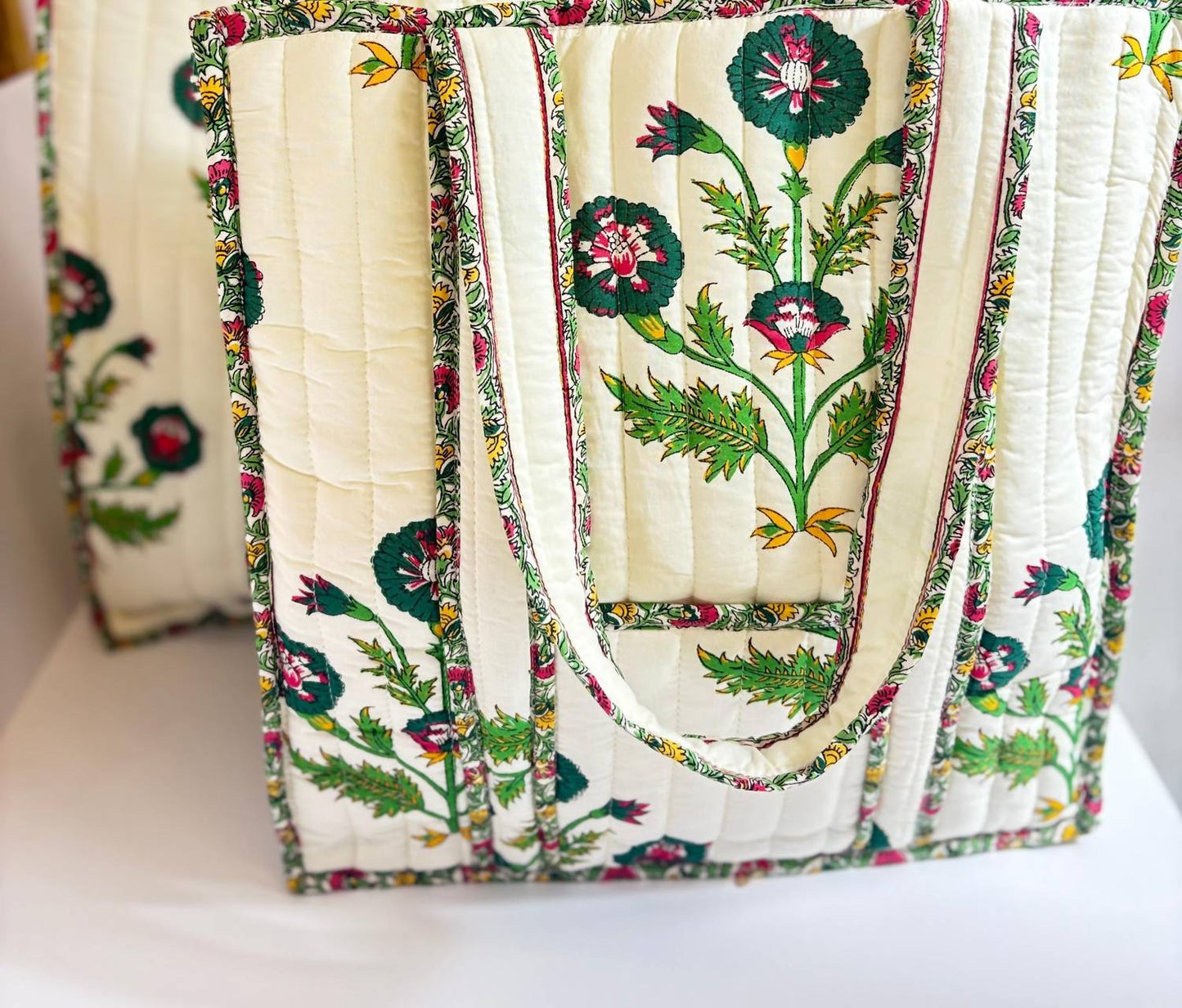 Women's Luxe Quilted Large Tote Bag