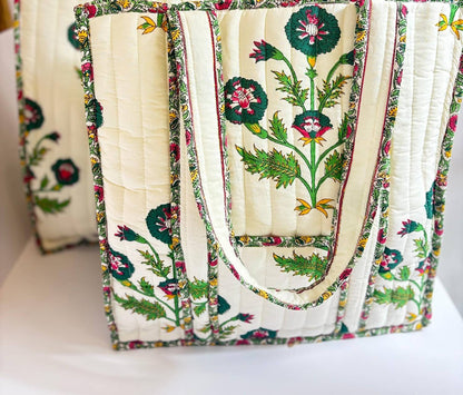 Women's Luxe Quilted Large Tote Bag