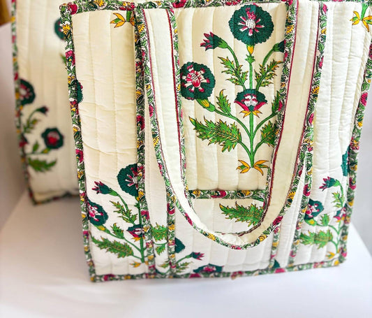 Women's Luxe Quilted Large Tote Bag