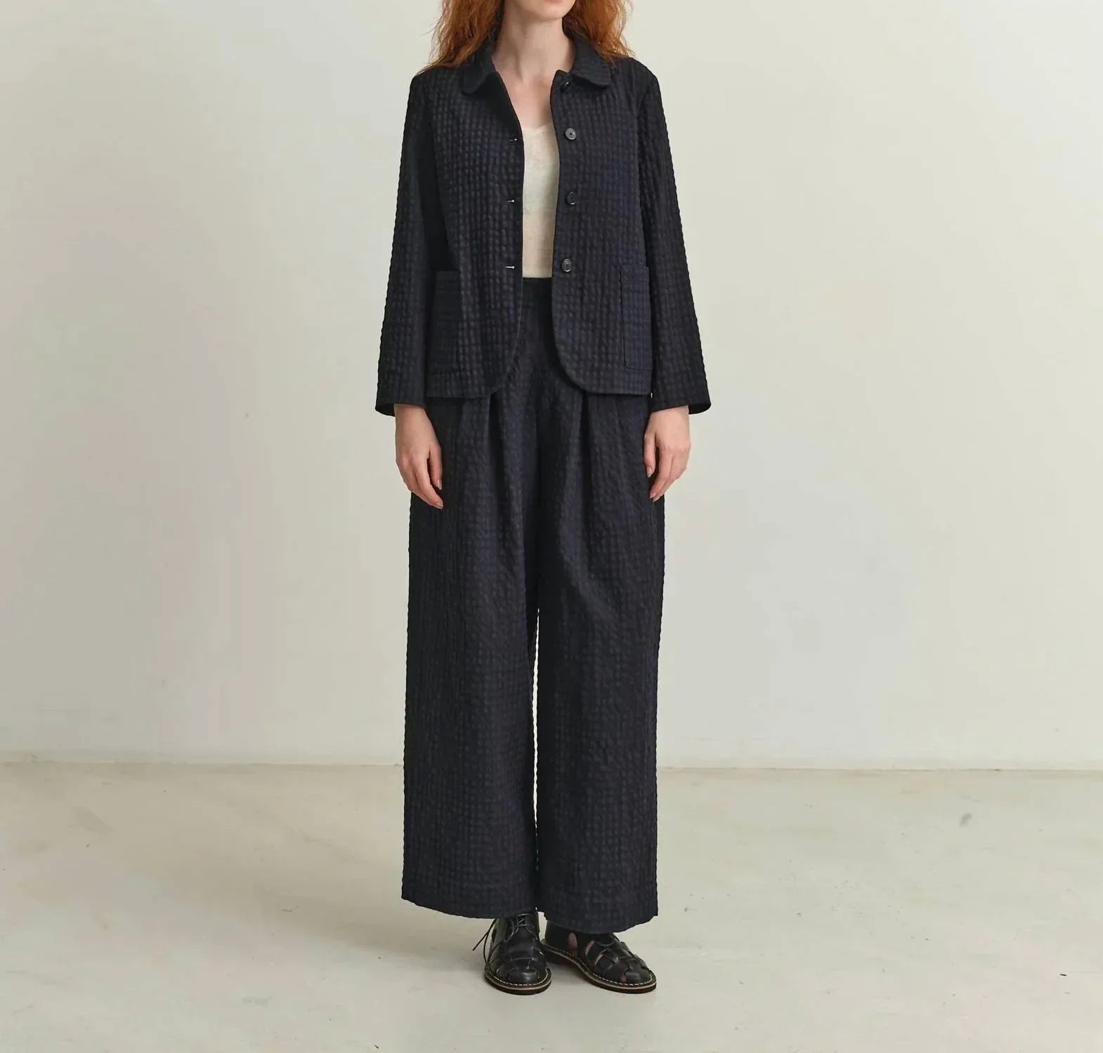 TOAST - Cotton Wool Herringbone Check Jacket - Rack Hunt