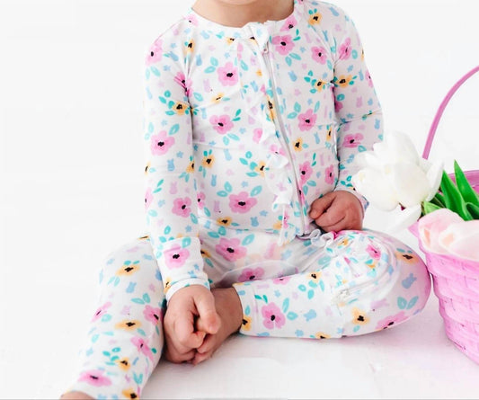 Peeps And Petals Ruffle Convertible Romper