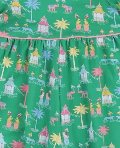 Girl's Mahjong Bubble Romper