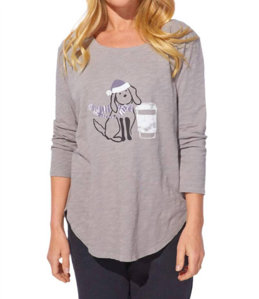 Latte Puppy Boxy Tee