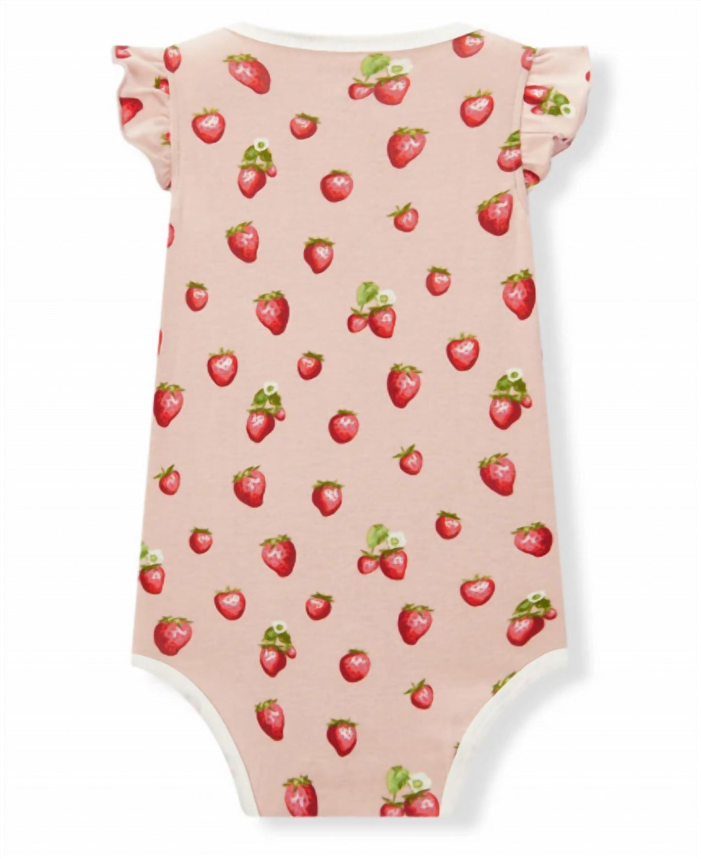 Kid's Strawberry Organic Cotton Ruffle One Piece