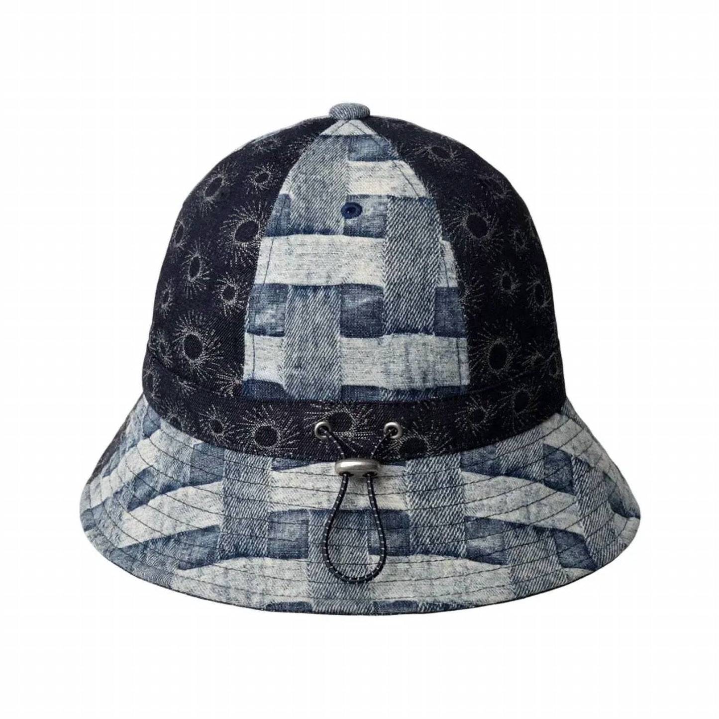 Women's Patchwork Denim Mash Up Casual Bucket Hat