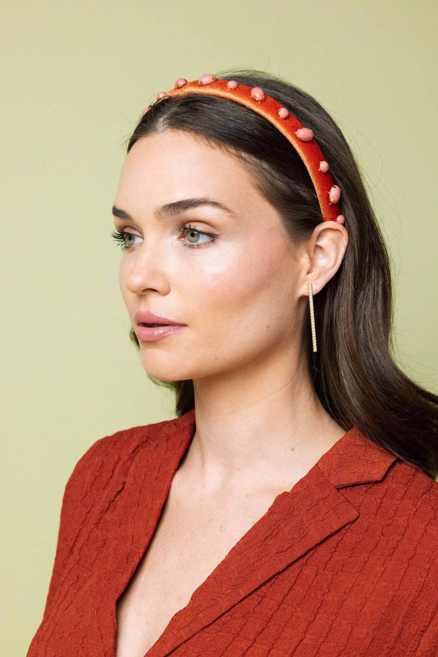 Hello Edie - Velvet Ultra Slim Embellished Headband - Rack Hunt